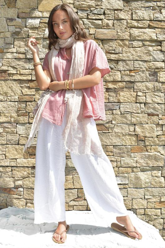 Asher Cap Sleeve Blouse Indian Pink